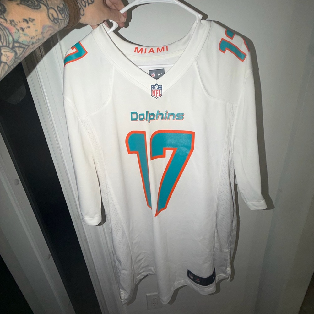 NFL White and Orange Miami Dolphins Waddle Jersey